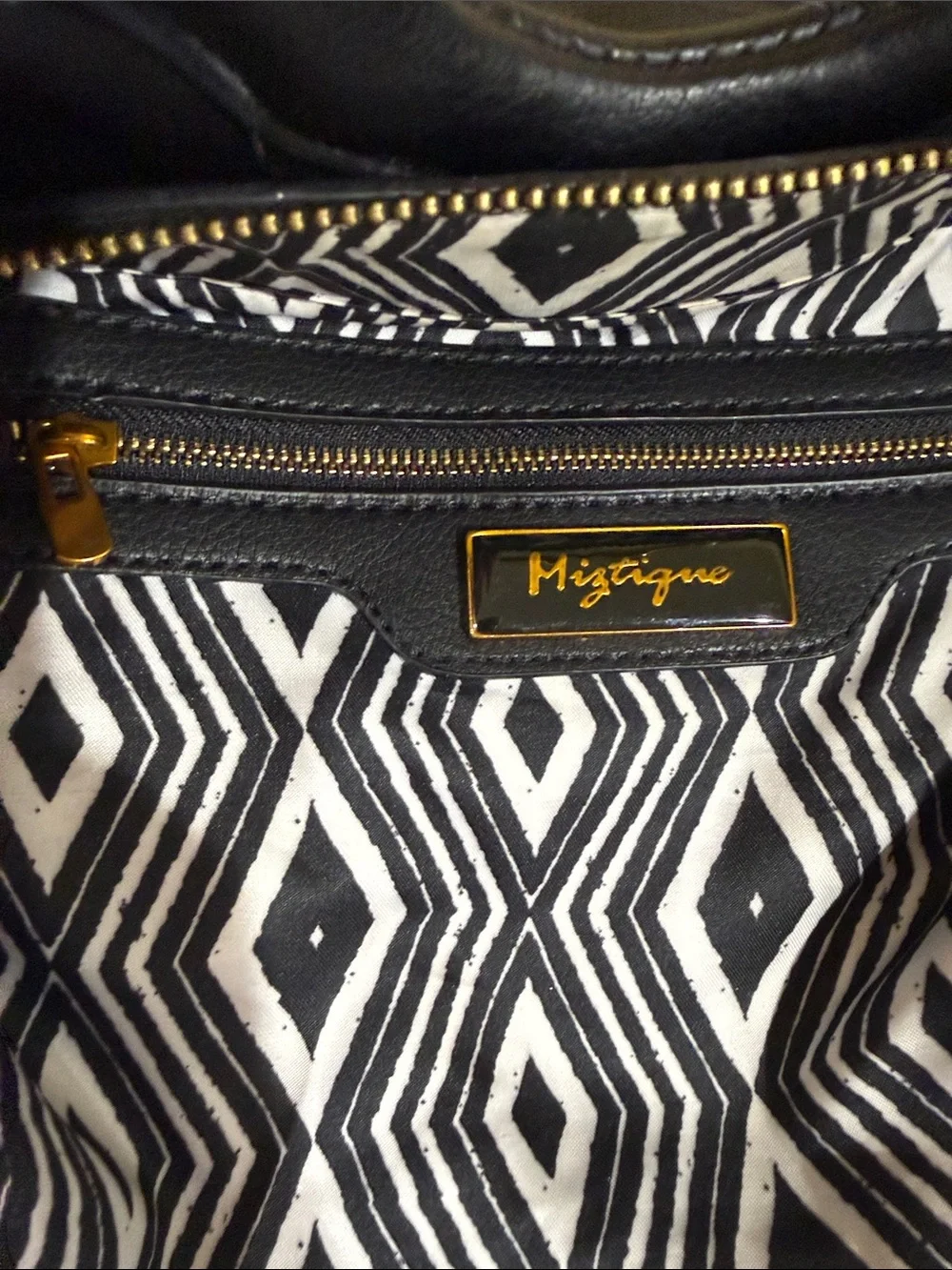Black Tote Bag with copper Gold Bamboo style but metal Handle no crossbody
